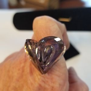 Danielle Swarovski Amethyst crystal heart ring